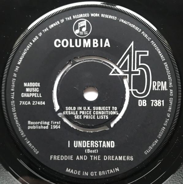 

7inch Record FREDDIE & THE DREAMERS - I Understand DB7381 Columbia 1964 UK Pop Used
