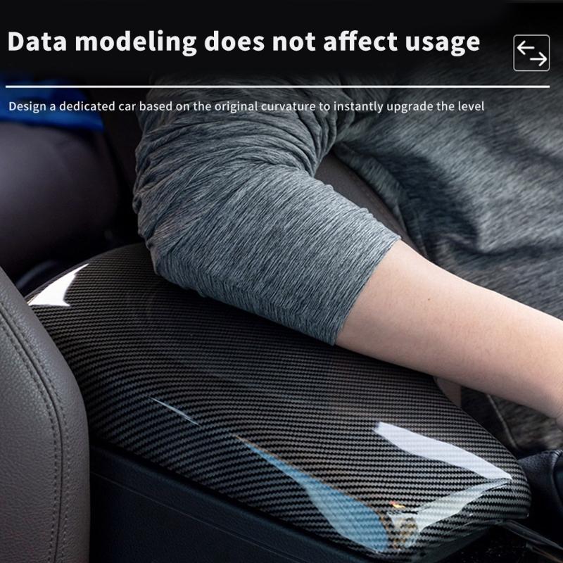 Replacement Armrest Protection Cover for E90 E92 325i Carbon Fiber Texture ABS Armrest Cover Auto Interior Accessories