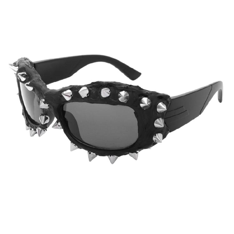 Novelty Sporty Sunglasses For Shows Stage And Daily Wear Unique Spiked Accessories Modern Outfit Photo Props