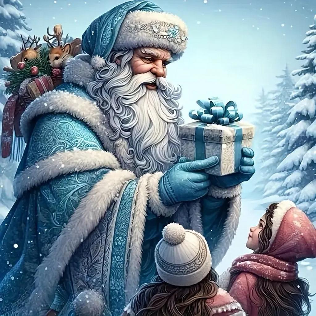 DIY Full Round Diamond Painting Cross Stitch Merry Christmas Santa Claus Snowman Home Decoration Arts Diamond Painting 5d Diamond Art Painting