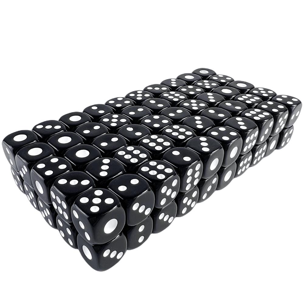 

Игральные кости 14 мм D6 100 шт. цветные кубики, игральные кости для питья, аксессуары для игр на вечеринку в баре чёрный