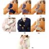 Winter Plush Gloves Stretchy Mittens Adult Knitted Solid Color Half Finger Gloves Knit Gloves for Cold Weather Cycling
