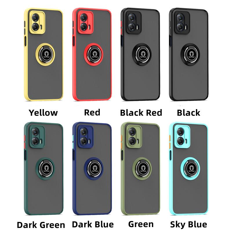 Armor Matte Case for Motorola Moto Edge 40 Neo Edge 30 Fusion Ultra Cover Ring Magnetic Holder Stand Business Full Protection