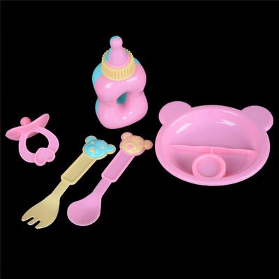 5Pcs Doll Tableware For 43Cm Baby Born Zapf Doll Accessories Kids Pretend Play Gift
