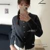 Korean Retro Autumn/Winter Cardigan Sweater with Gold Button Detail