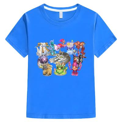 Kinder T-Shirt My Singing Monsters Bedrucktes T-Shirt Baumwolle Kurzarm Tops Jungen Mädchen Kleidung Y2k Anime T-Shirt Kinderkleidung