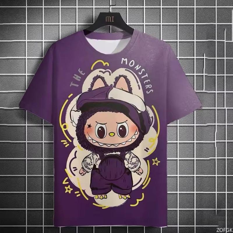 

Девушка Летняя Мода 3D Мультяшный Пуловер Милый Принт Короткий Рукав Удобный Повседневный Круглый Вырез Свободная Футболка 140