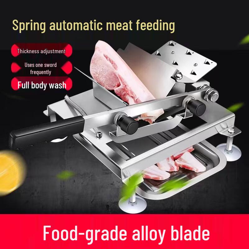 Stainless Steel Manual Frozen Meat Slicer