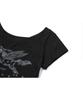 IFYOUWANT Pegasus One-Shoulder Tee Black