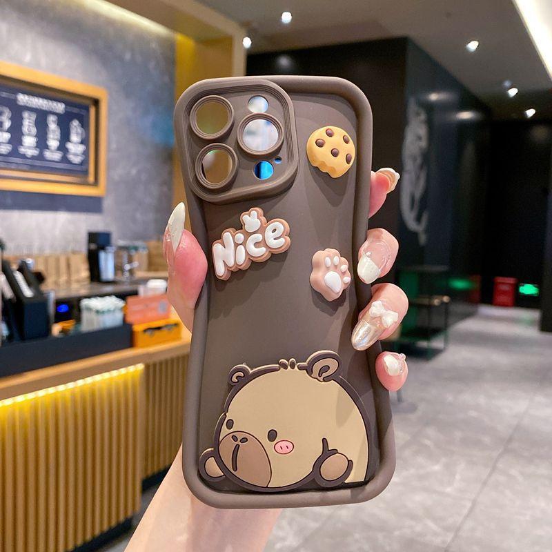 Applicable to Samsung S25 mobile phone case A24 cute Kapibara S23 S24FE personalized three-dimensional cartoon