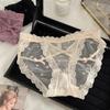 Ladies Summer Thin New Style Pure Sexy Lace Pure Cotton Crotch Low Waist Triangle Briefs