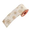 Fabric Trim Christmas Wrapping Ribbon Merry Christmas Snowflakes Pattern Ribbon  Bow Making