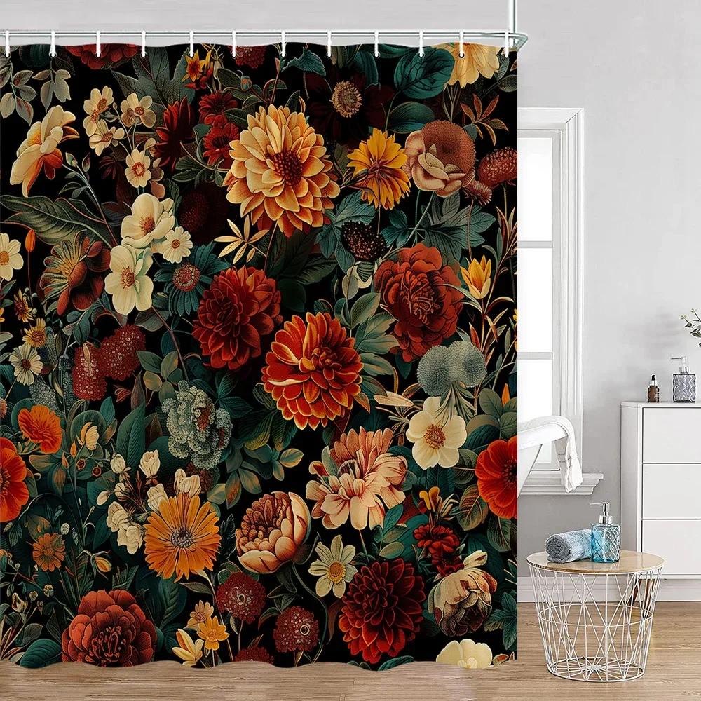 

Lavender Purple Shower Curtain Flower Floral Plants Bathroom Decorative Polyester Fabric Bathtub Shower Curtain W120xH180cm