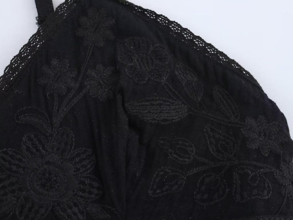 Spring 2025 Women's European & American Style Embroidered Short Dress