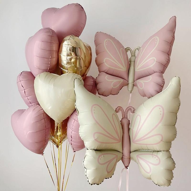 Heart Balloons Aluminum Foil Balloon Wedding Birthday Party Balloon Decoration Baby Shower Party Decor Girls Number Balloon