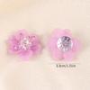 2 Stück zum Aufnähen Blume Rose Perle Kristall Peta Floraler Aufnäher für Kleidung, Hüte, Taschen, Haarspangen, DIY Dekorationszubehör