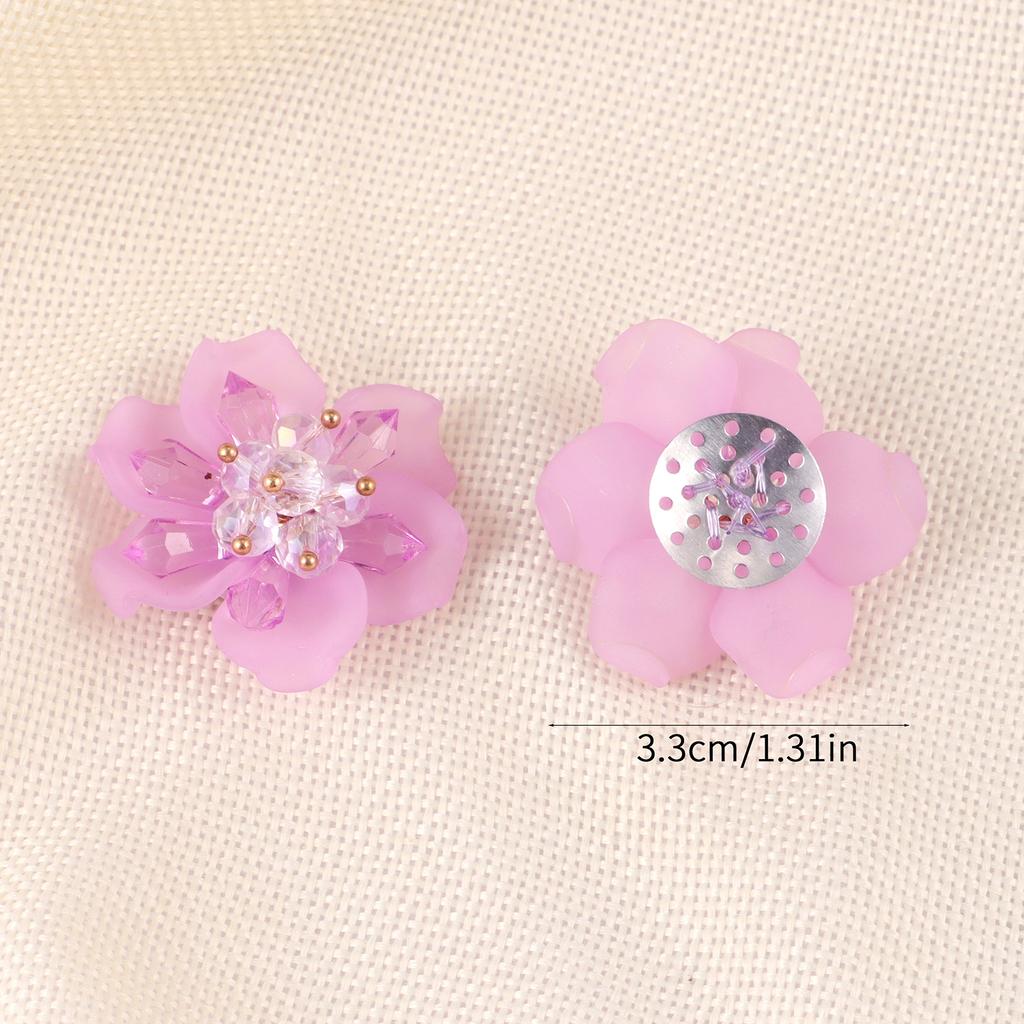 2 Stück zum Aufnähen Blume Rose Perle Kristall Peta Floraler Aufnäher für Kleidung, Hüte, Taschen, Haarspangen, DIY Dekorationszubehör