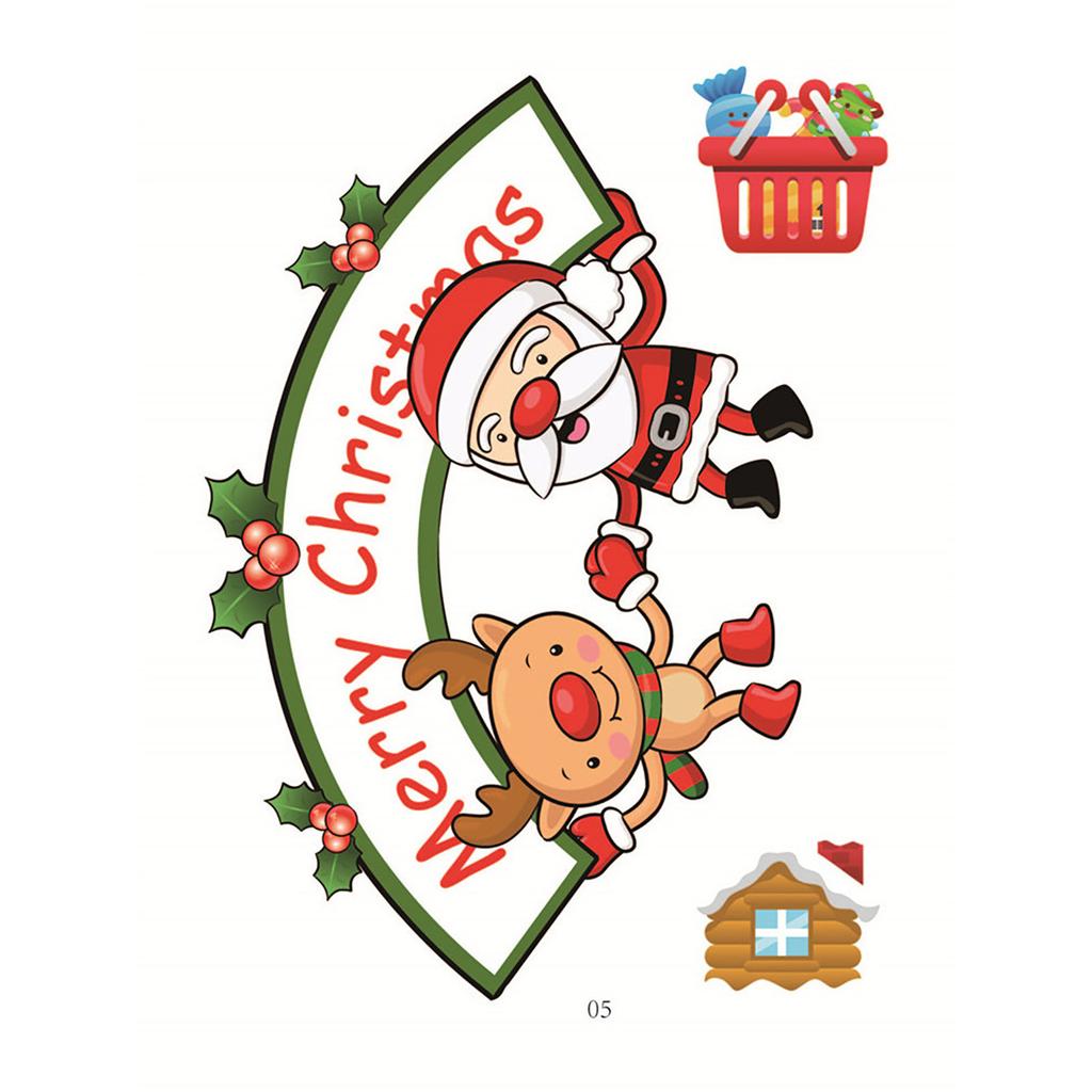 Aktuelle Weihnachtsferien-Fensterglas-Aufkleber mit elektrostatischer Paste