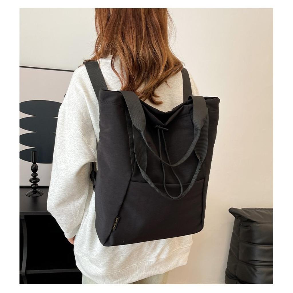 Backpack Women Nylon Drawstring Portable Daily Commute