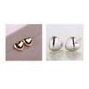 1 Pair Women Heart Shape Ear Glossy Jewelry Ears Small Studs Earrings Stud Trendy Piercing Party Simple Female