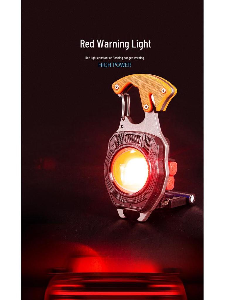 Multifunctional LED Keychain Light: Portable Camping Lighter & Auto Repair Tool