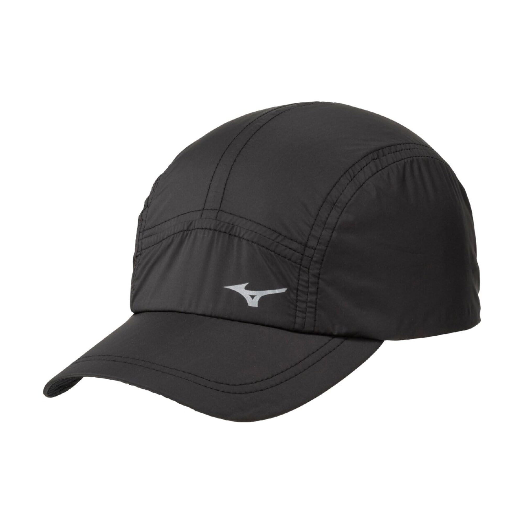 

Mizuno J2MWC001 Washable Running Soft Cap with Reflective Black Cap, Finish, чёрный
