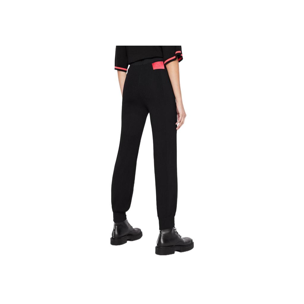 Armani Exchange Fw22 Solid Slim Fit Knit Jogger Pants Women bottoms Black 6LYP1B-YMH6Z-11200