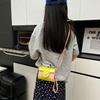 Mini Funny Square Bag PU Contrast Color Crossbody Bag Sweet Camera Shoulder Bag  Outdoor