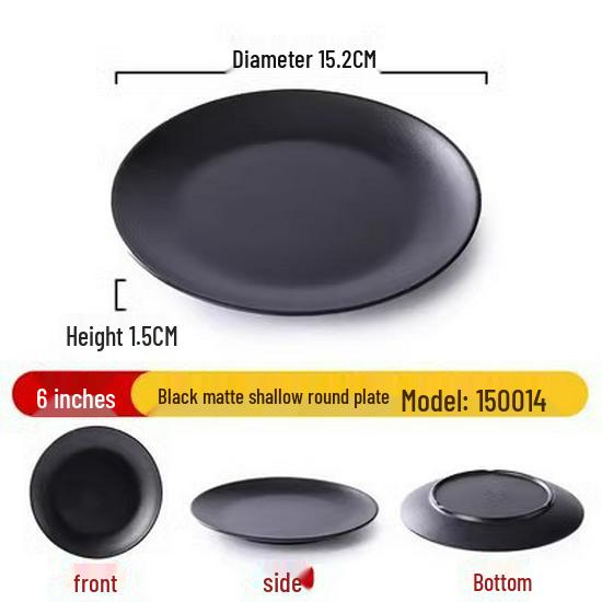 Retro-Style Melamine Round Plate - Japanese Tableware for Hot Pot & Barbecue