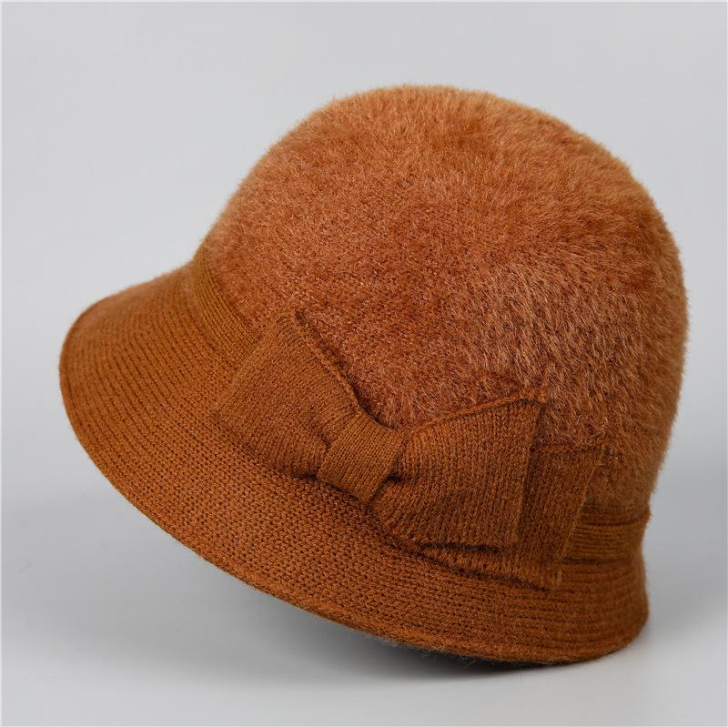 Шляпа Женская Осенне-Зимняя Теплая Шляпа Флисовая Утепленная Панама Шляпа для Пожилой Женщины Шляпа-Ведро