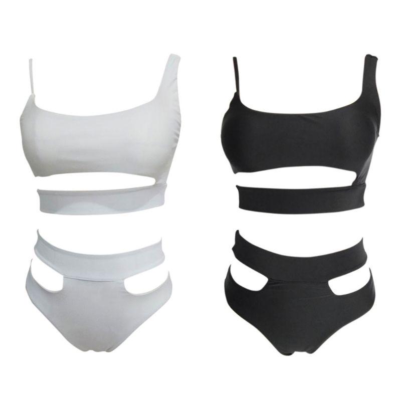 Buy Womens Sexy TwoPiece Bikini Set Irregular Shoulder Straps Padded