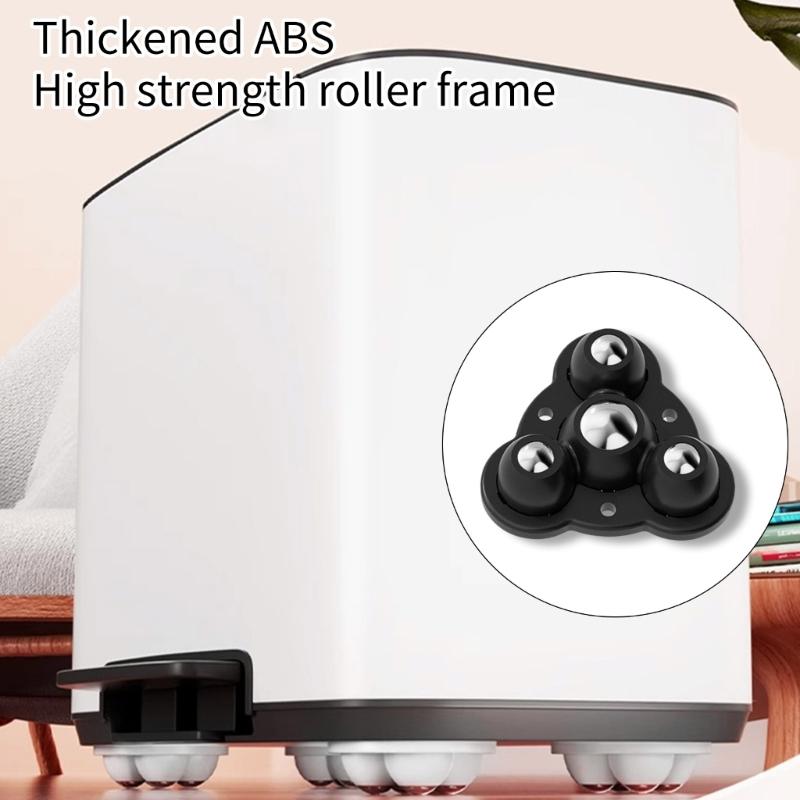 4pcs Furniture Base Rotates Rollers Adhesive Desigs Furniture Base Casters Simple Installation for Renters & Homeowners