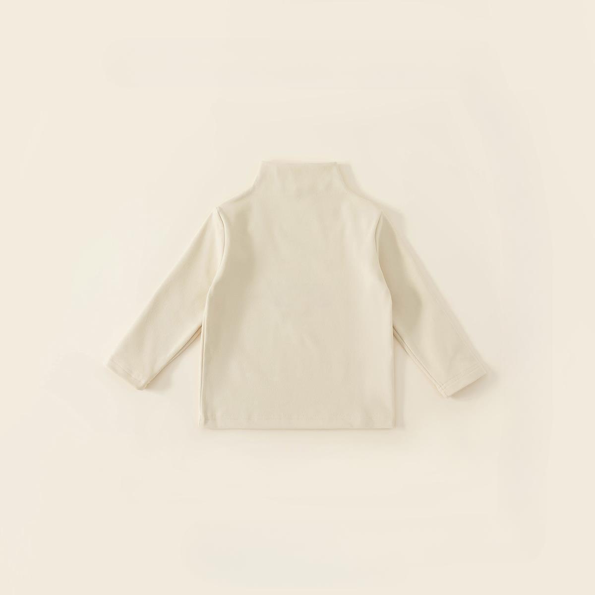 

Нижние рубашки для девочек, осенние и зимние футболки для мальчиков, детские нижние брюки с длинными рукавами из немецкого бархата, детские зимние топы с внутренней полуводолазкой 100cm