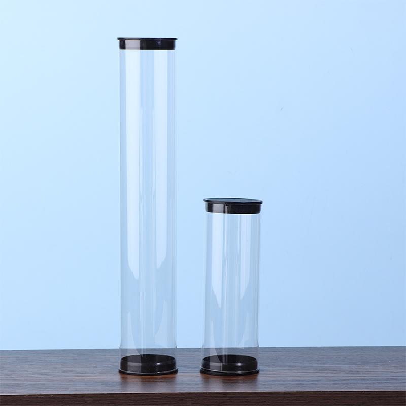 Golf Ball Tube Barrel Pc Transparent Round Plastic Packaging Box 45Mm Diameter Golfs Case With Cover Portable Golfs Container