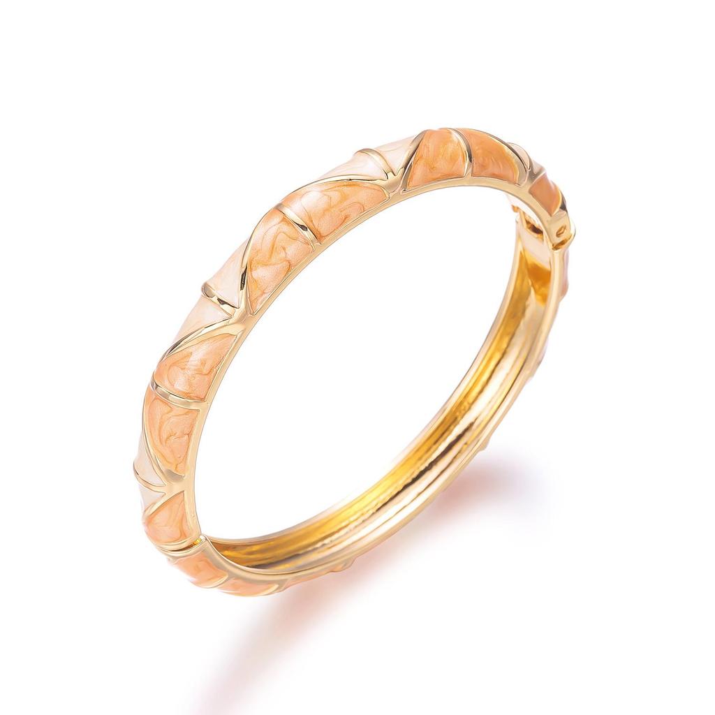 Vintage Geometric Gradient Drip Oil Wide Bangle Bracelet Accessories