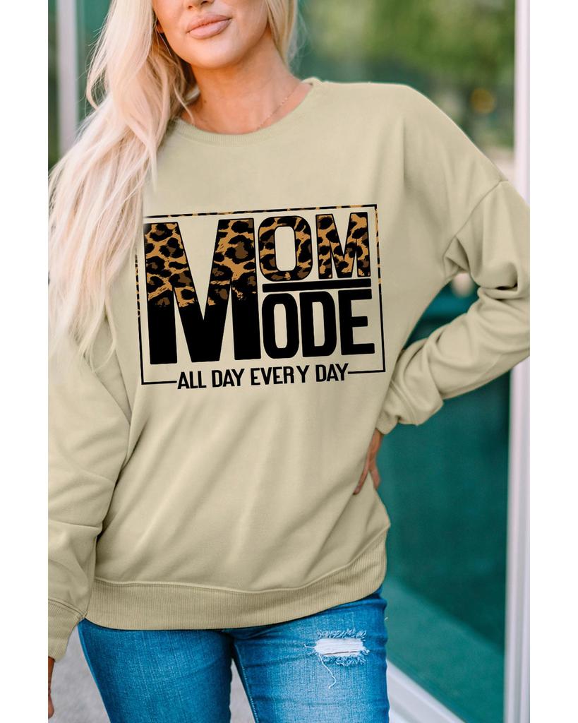 Azura Exchange Leopard Print Long Sleeve Sweatshirt