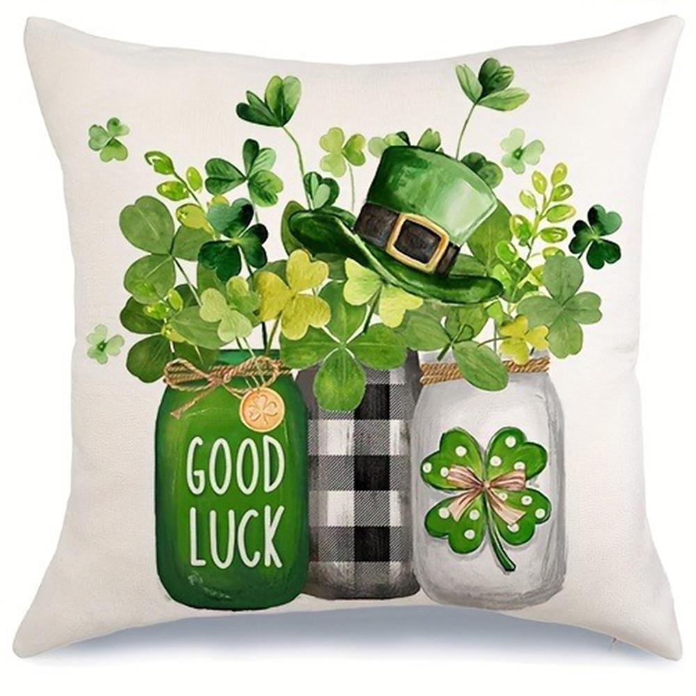 St. Patrick's Holiday decoration pillowcase is suitable for home room sofa cushion cover friend gift