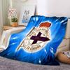Deportivo A Coruna Crest Flannel Blanket, Soft Polyester, Modern Design, All-Season for Camping, Travel, Gifts for holidays or birthdays