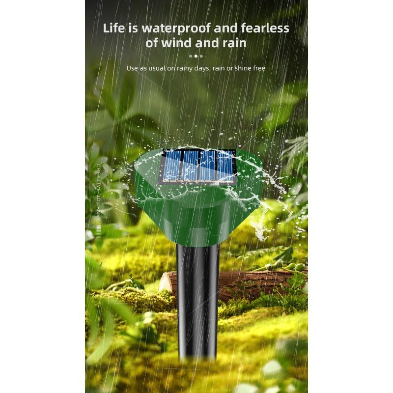 4pcs a Set Solar Bird Repeller Waterproof Orchard Farmyard Snake and Rat Exterminator Outdoor Ultrasonic Animal Repeller