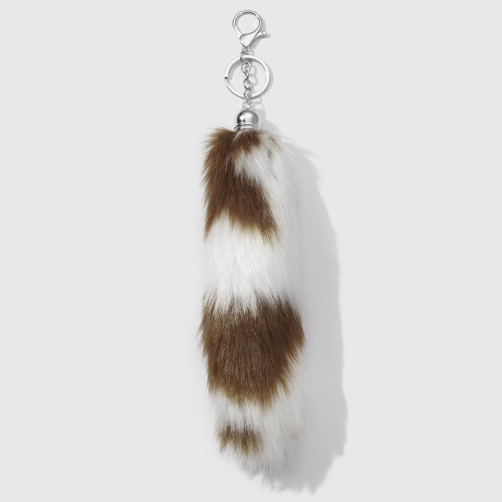 Long Hair Tail Hanging Keychain Retro Bag Charms Fashion Plush Tail Keyring Purse Handbag Style 3
