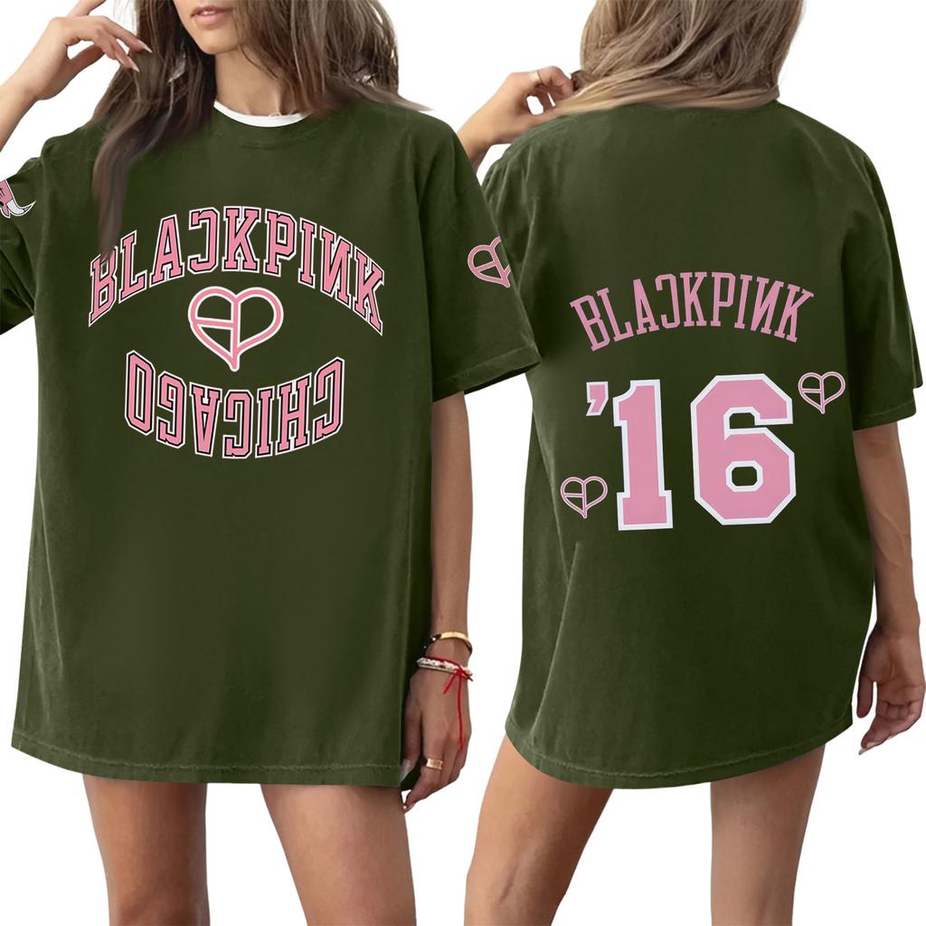 Haut T-shirt à manches courtes imprimé à col rond pour femme