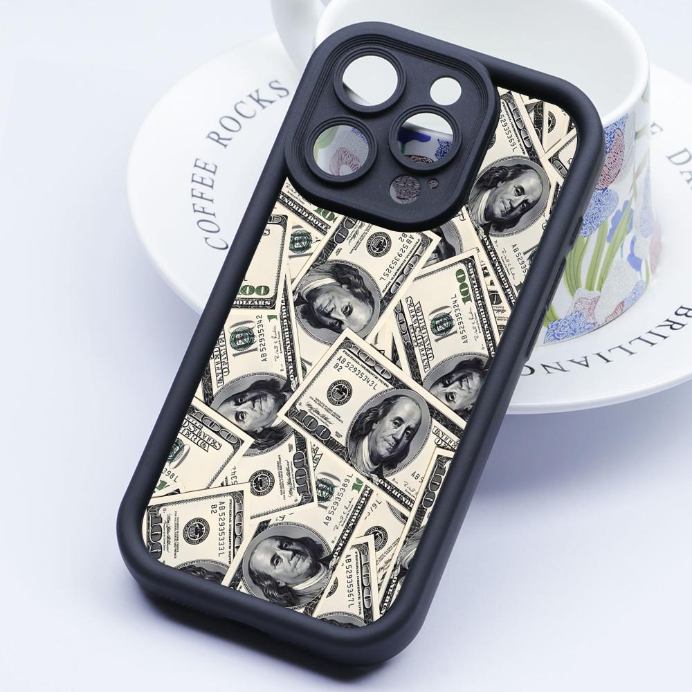 USD Dollar Thicken TPU Mobile Phone Case for iPhone 17 16 15 14 13 12 11 Air Pro Max Plus Colorful Cover