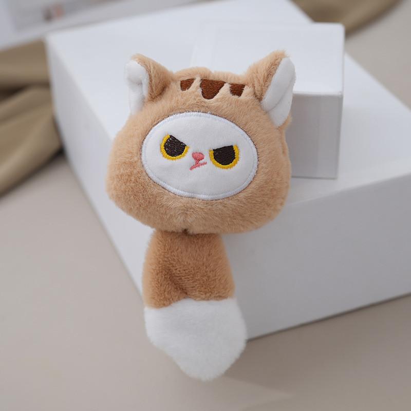 Adorable Plush Cat Keychain Soft Stuffed Animal Toy Cute Cartoon Bag Charm