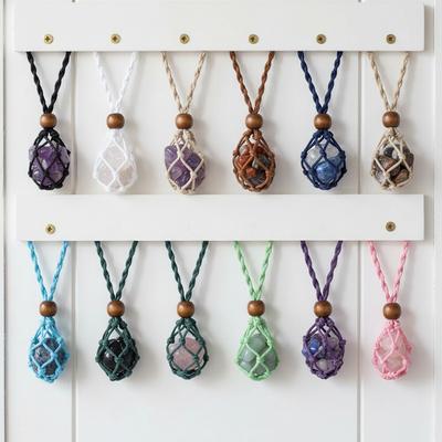DIY Necklace Cord Braided Length Adjustable Crystal Necklace Holder Hand-woven Wax Rope Braided Necklace Cord Necklace