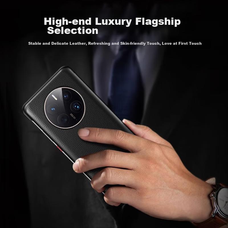 Ekakashop GermanySmart View Flip Case for Huawei Mate50/Mate50e, Full Protection Shockproof Business Leather Cover Xuan Black]