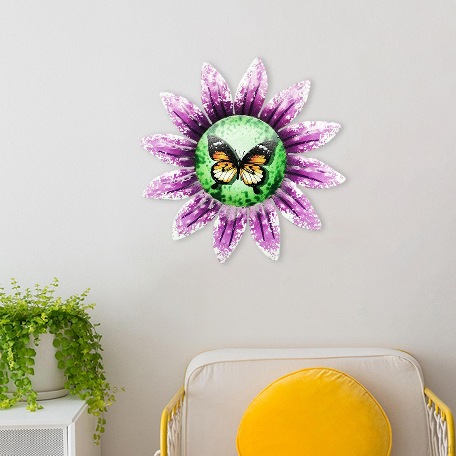 

Sculpture Hanging Wall Plaque Spring Decor Flower for Room Ornaments Kitchen Outdoor фіолетовий