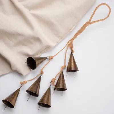 Witch Bell Hanging Ornament Decorative Metal Wind Bell Door Wall Hanging Home Decor Protection Wind Chime Festival Gift