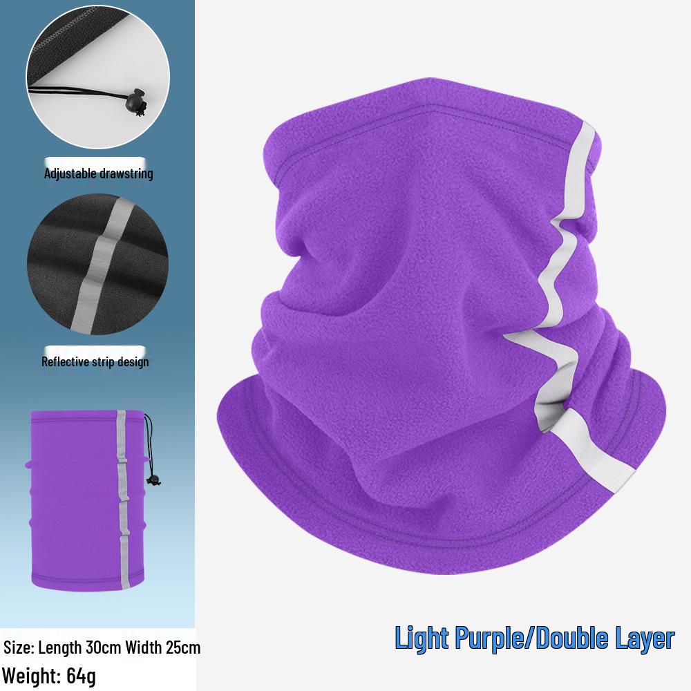 Windproof Winter Cycling Face Mask and Neck Gaiter - Double Layered Fleece Scarf