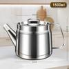 1/1.5/2L Oil Filter Pot Stainless Steel Oil Strainer Pot with Fine Mesh Strainer Fry Basket Oil Storage Can Grease Container