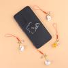 Lucky Cat Pendant Phone Lanyard Creative Lucky Nafu Wealth Ceramic Beaded Phone Chain Mobile Phone Strap Keycord